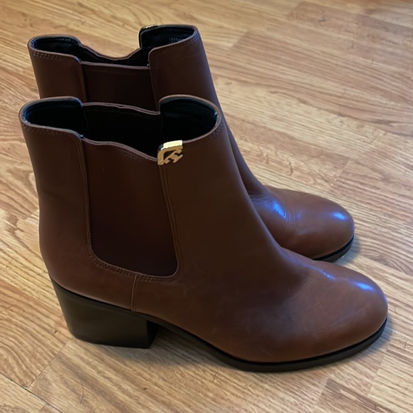 Tory Burch Brown Leather Booties - Picture 2 of 5